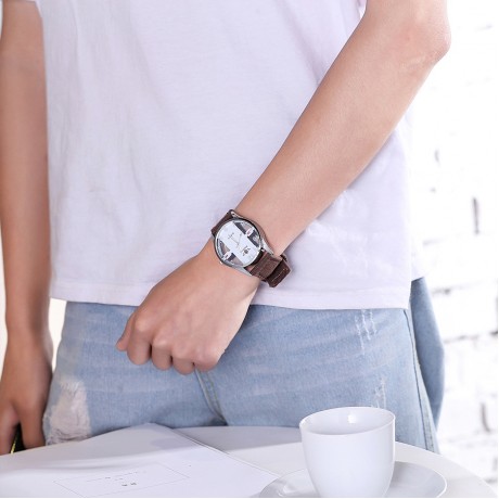 Men's Digital Big Face Watches Nylon Canvas Strap Band Wrist Watch Quartz Analog Display Hollowed Eagle Watch