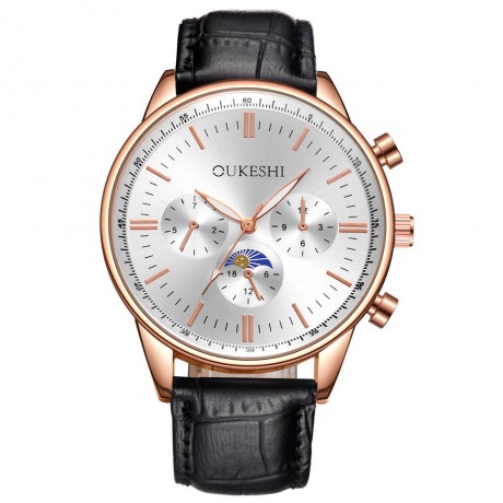 Mens Unique Fashion Casual Business Watches Quartz Waterproof Leather Band Wrist Watch for men 