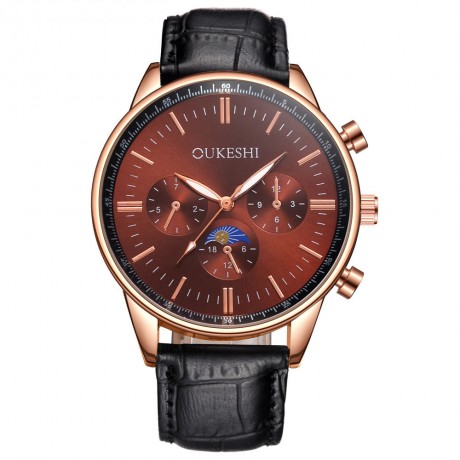Mens Unique Fashion Casual Business Watches Quartz Waterproof Leather Band Wrist Watch for men 