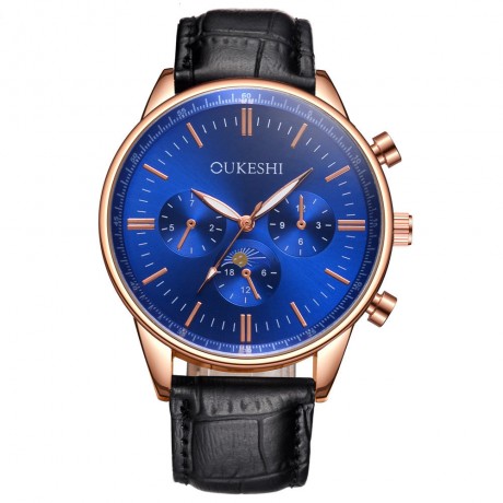 Mens Unique Fashion Casual Business Watches Quartz Waterproof Leather Band Wrist Watch for men 