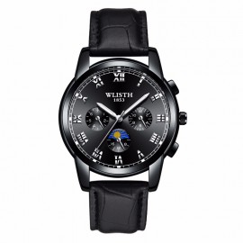 Mens Luxury Fashion Stainless Steel/Leather Band Casual Waterproof  Quartz Wrist Watch 