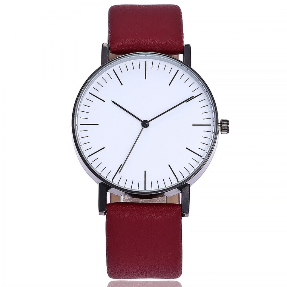 Womens Unique Quartz Movement Casual Leather Band Dress Wrist Watch with Simple Fashion Classic Design