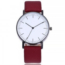 Womens Unique Quartz Movement Casual Leather Band Dress Wrist Watch with Simple Fashion Classic Design