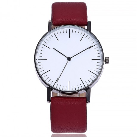 Womens Unique Quartz Movement Casual Leather Band Dress Wrist Watch with Simple Fashion Classic Design