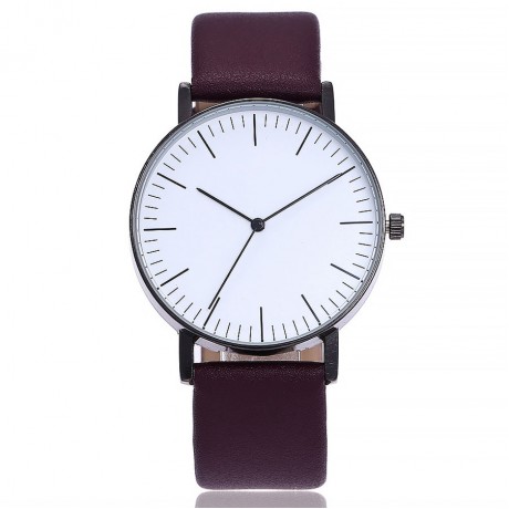 Womens Unique Quartz Movement Casual Leather Band Dress Wrist Watch with Simple Fashion Classic Design